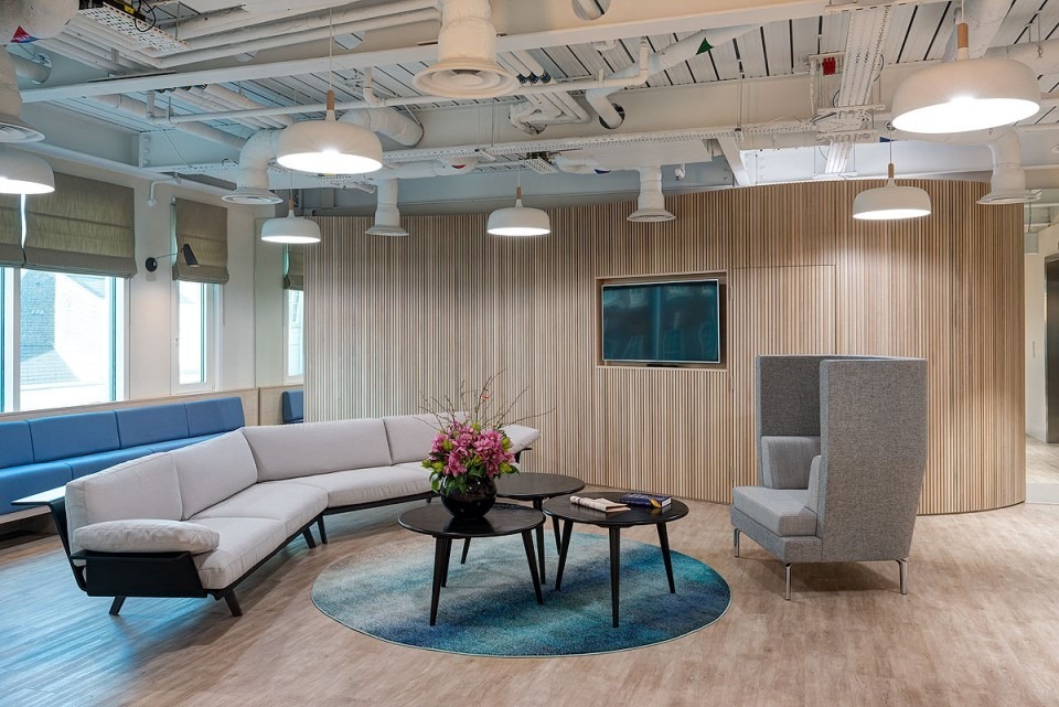 Blinds and curtains at investment office Mayfair