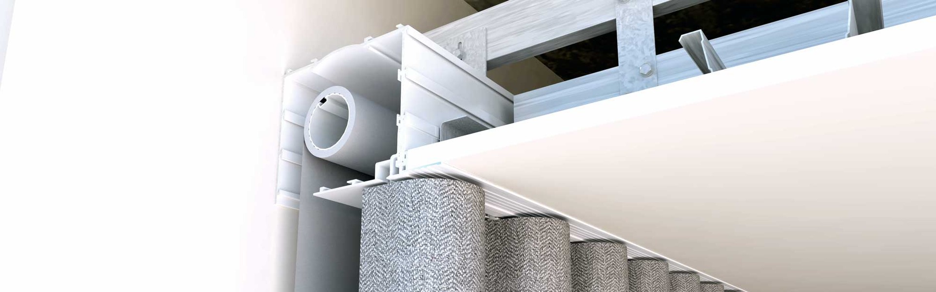 Dual curtain and roller blind system